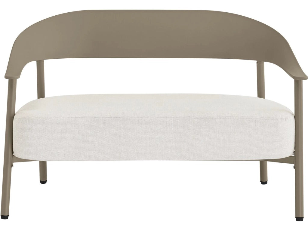 Divano da giardino in plastica e metallo "Céora" - 2 posti - Taupe