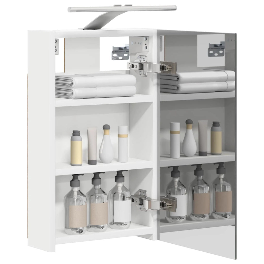 Mobiletto per specchio da bagno Bianco 30 x 10,5 x 50 cm 889015