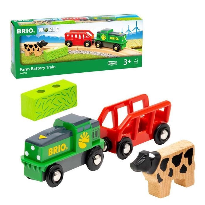 Brio Trenino agricolo a batteria - circuito in legno