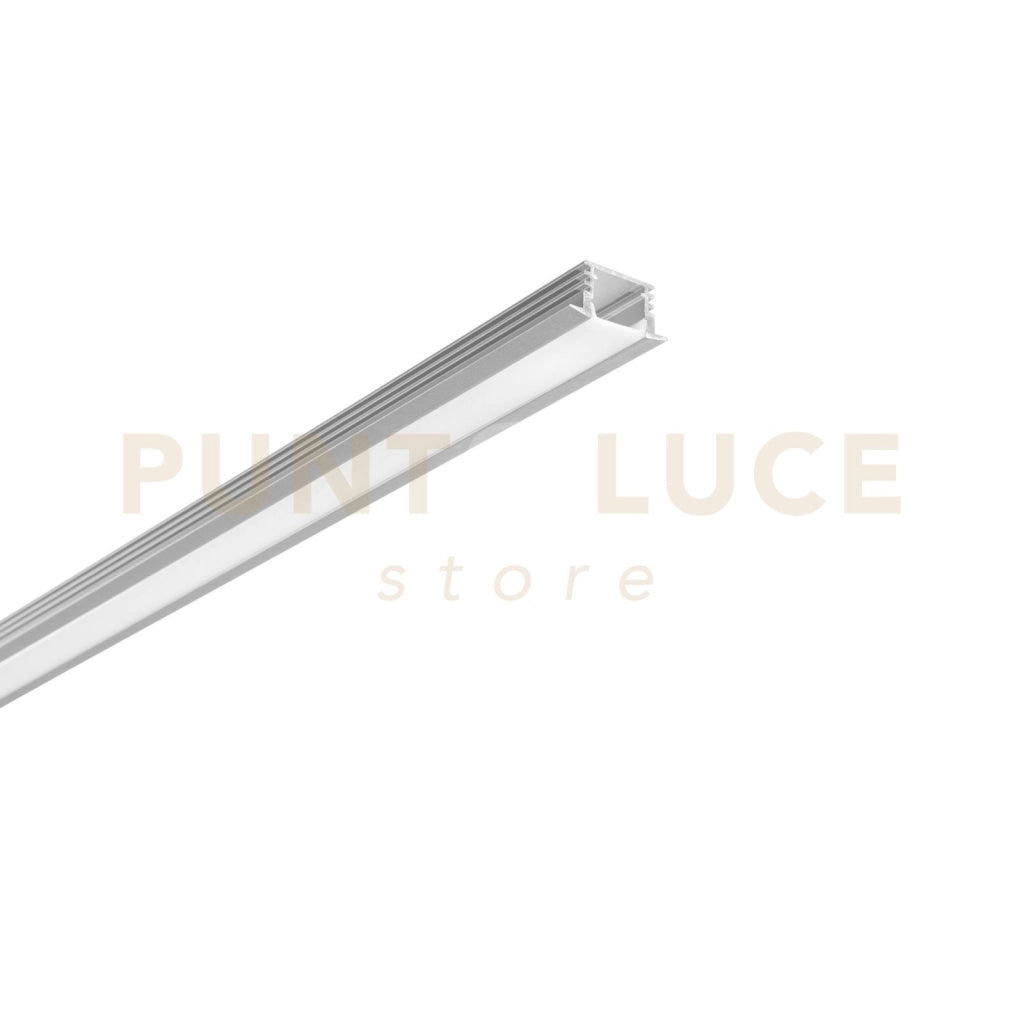 PROFILO BERLINO ALLUMINIO E OPALE CON TAPPI E STAFFETTE INCLUSI 200X2,5X1,2CM  AD INCASSO