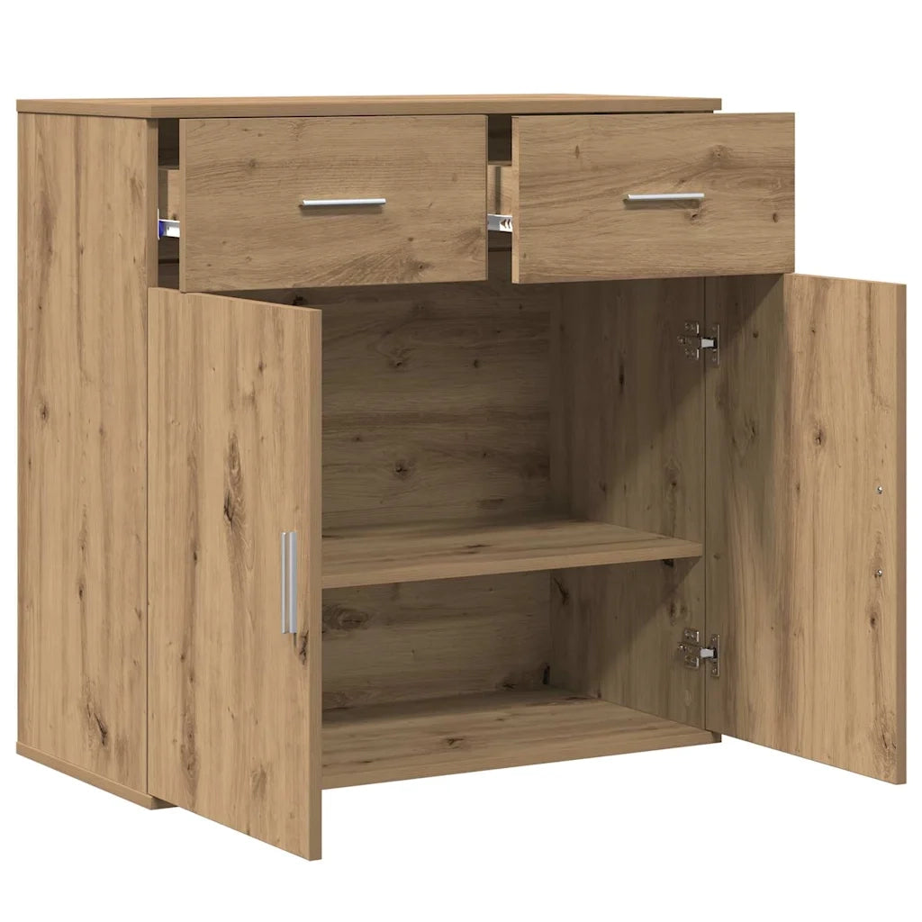 vidaXL Credenza rovere artigianale 79 x 38 x 80 cm Legno multistrato