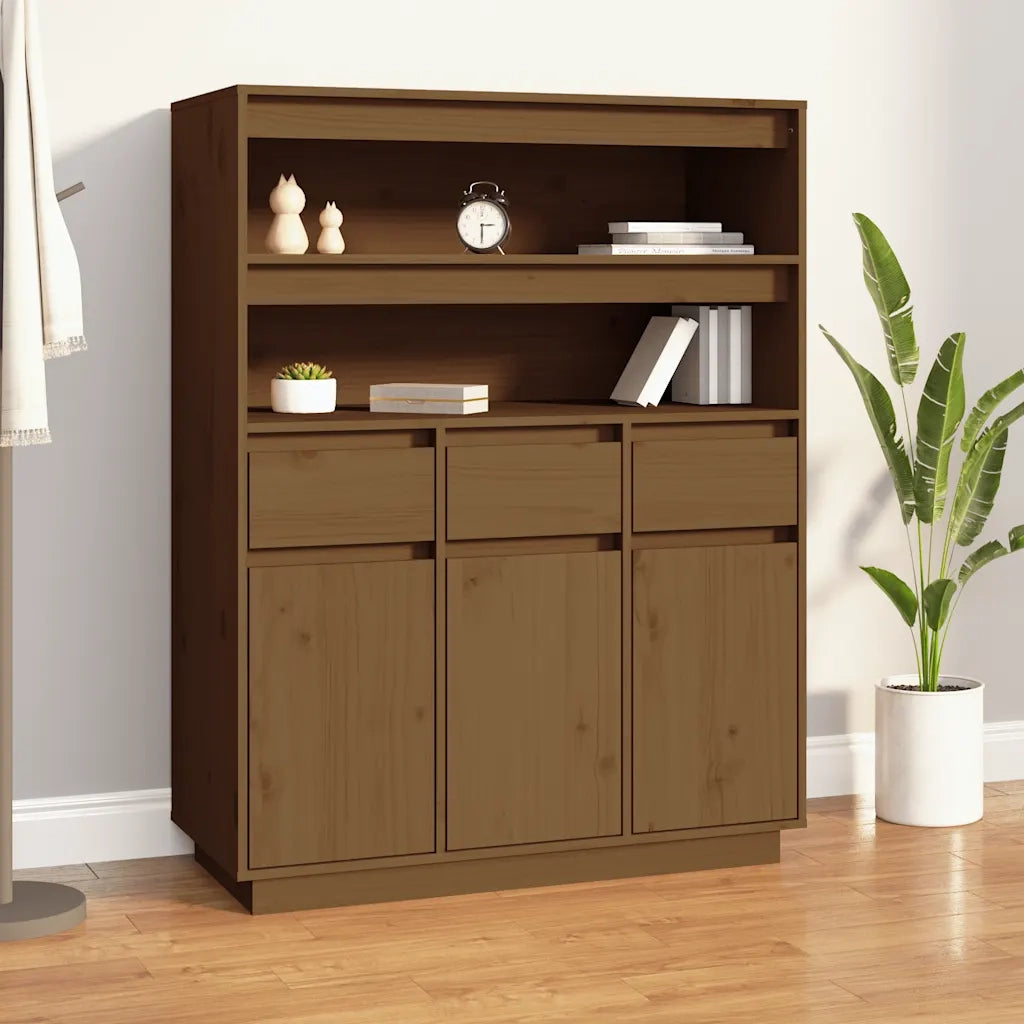 Credenza | Madia | Buffet da pranzo | Armadio da pranzo ambra 89x40x116,5 cm in Legno Massello di Pino