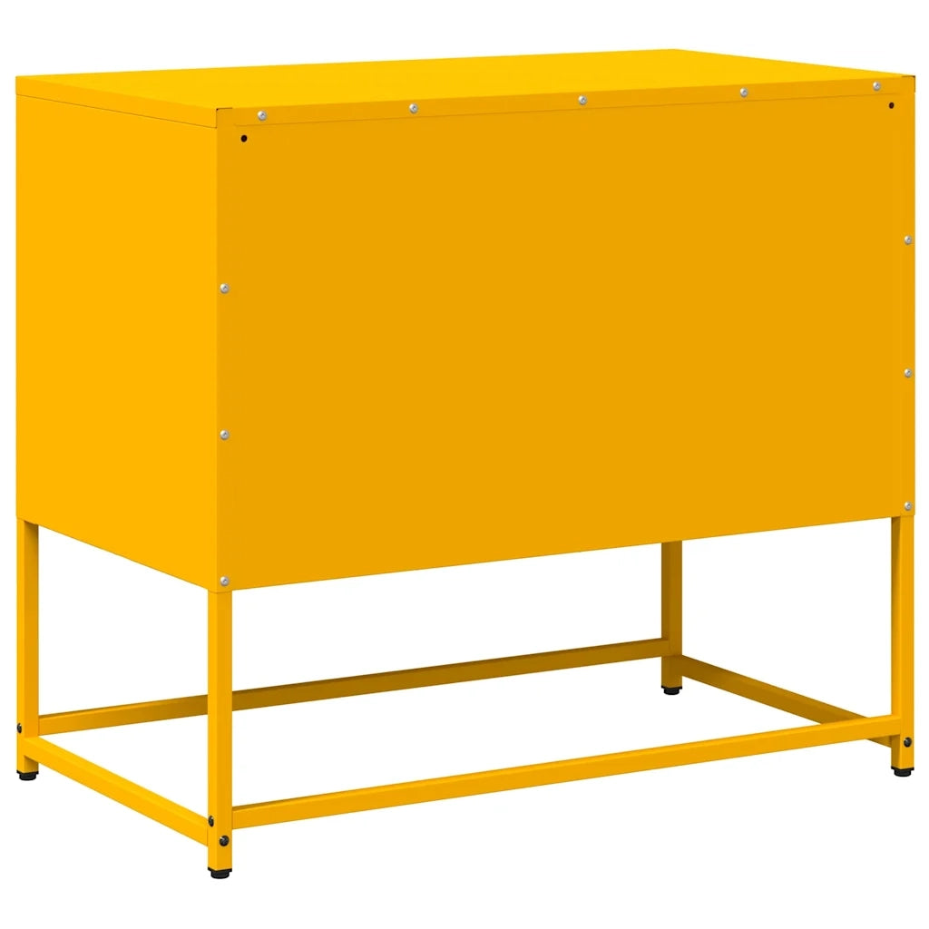 Mobile TV Giallo Senape 68x39x60,5 cm in Acciaio