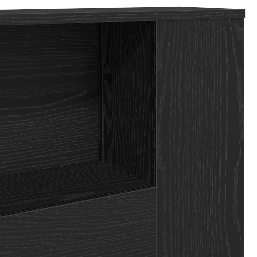 Cabina Testiera  in Rovere Nero - 180x18.5x102.5 cm