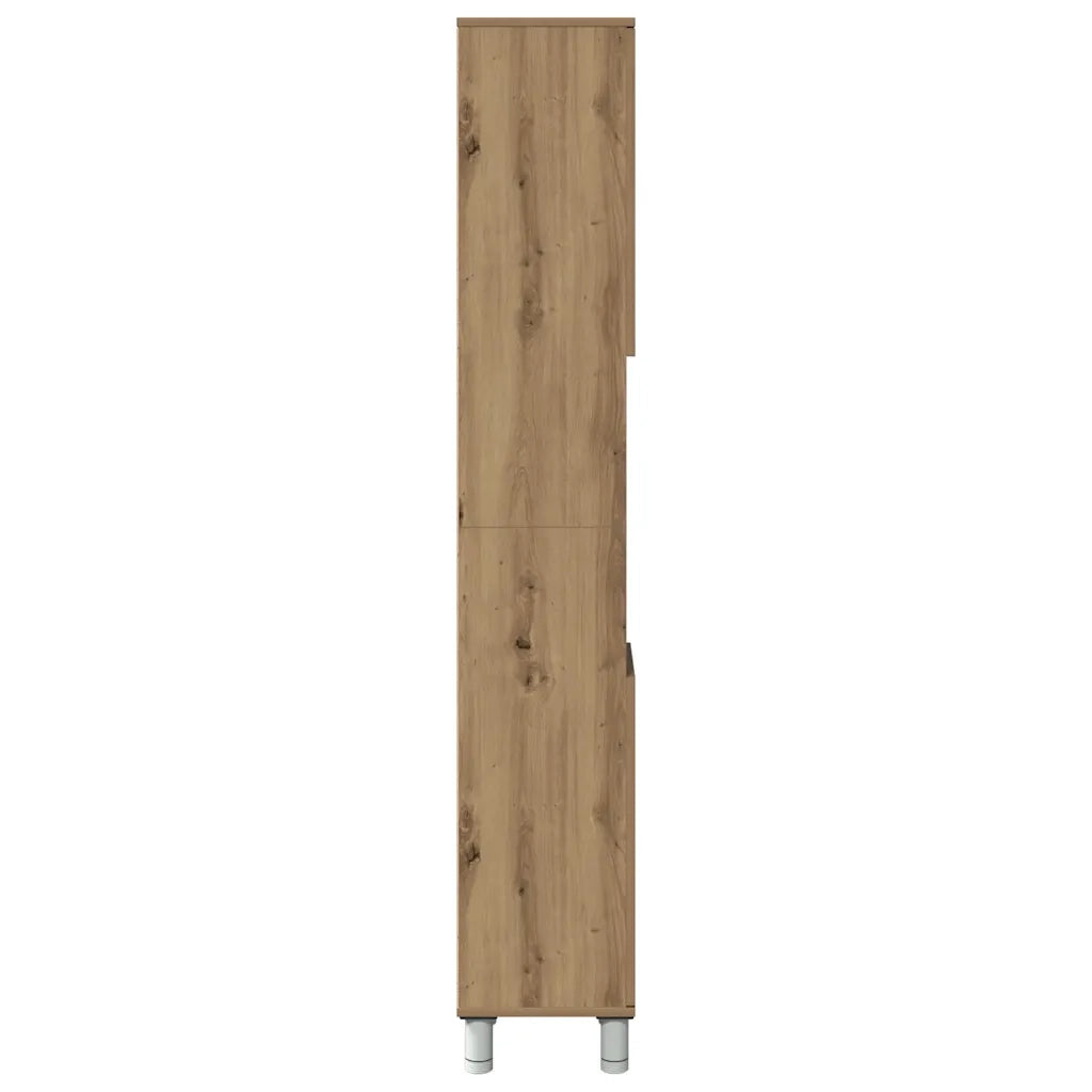Mobiletto da Bagno Rovere Artigianale Legno Multistrato