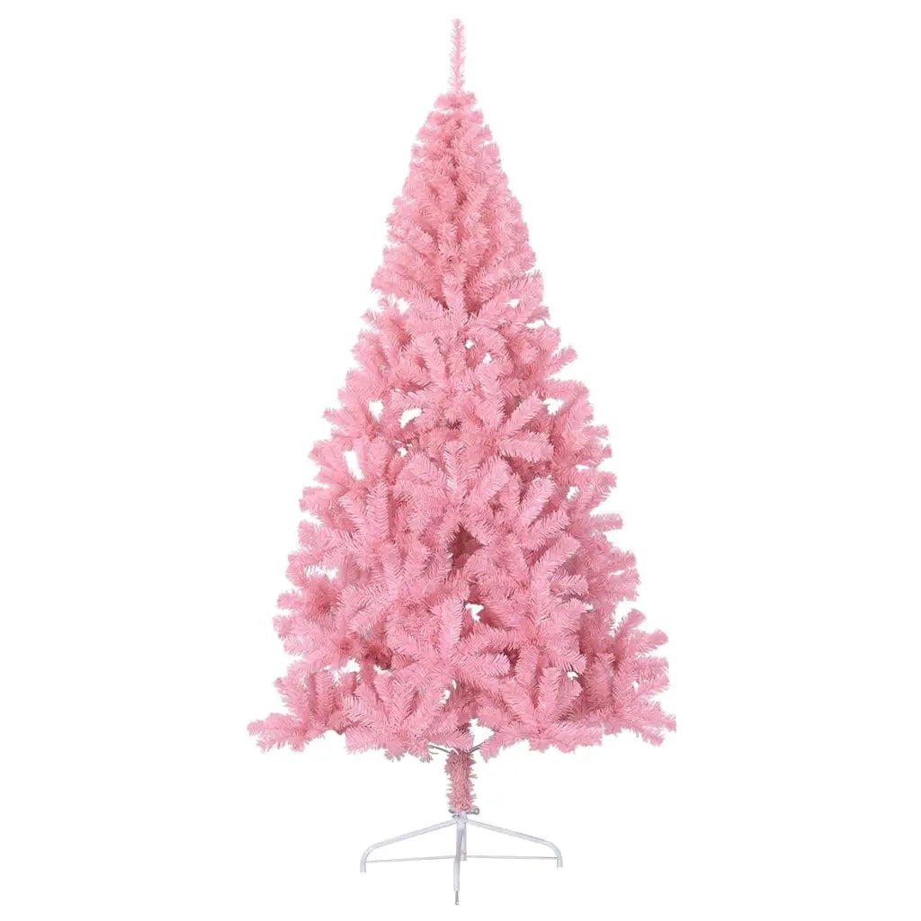 Albero di Natale Artificiale a MetÃ  con Supporto Rosa 180cm PVC cod mxl 15670