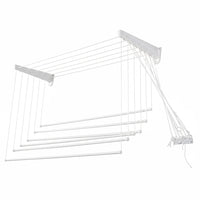 Stendibiancheria Salvaspazio Saliscendi da Parete/Soffitto in Resina 140x70 cm – Max 20 Kg