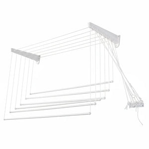 Stendibiancheria Salvaspazio Saliscendi da Parete/Soffitto in Resina 140x70 cm – Max 20 Kg