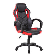 Poltrona gaming girevole con ruote e braccioli nera e rossa Gerep Troy