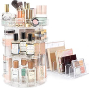 Set di 2 organizzatori di trucco rotativi con 7 compartimenti - Raccordo multifunzionale regolabile per cosmetici