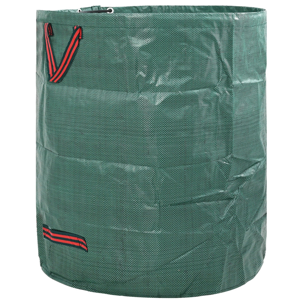 Borse per rifiuti da giardino  con manici 12 pz pieghevoli rotonde verdi 120 L