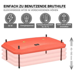 Fudajo Chioccia artificiale 40x60cm 66W Piastra termica per 45-50 pulcini con temperatura regolabile