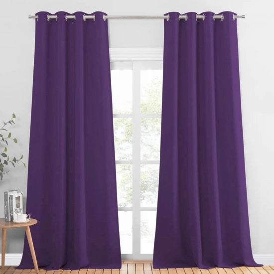 Set di Tende di Blocco Termico da 2 pezzi, Decorazione per Finestre per Camera da Letto e Salotto, 140x245 cm, Blu Scuro