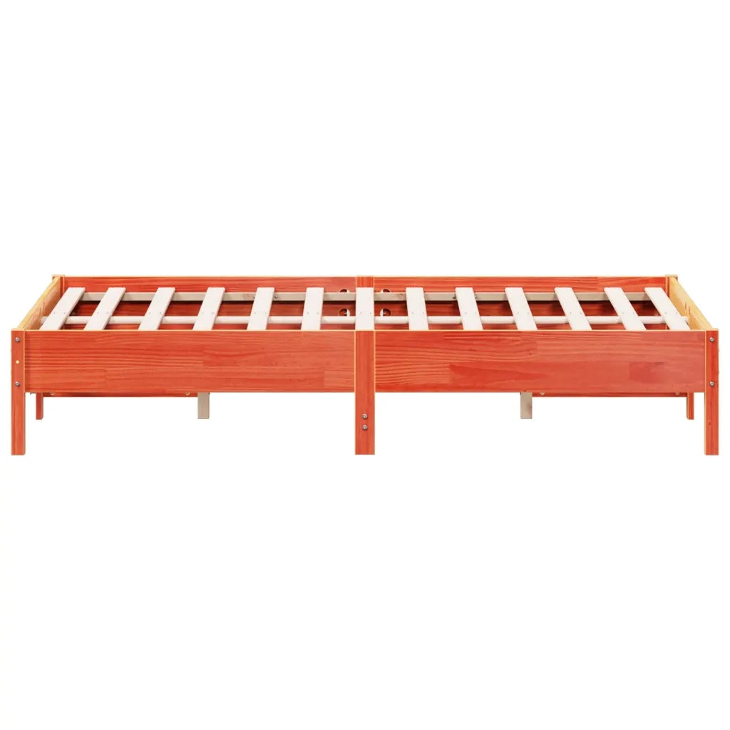 Letto senza Materasso Marrone Cera 160x200 cm in Legno di Pino