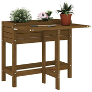 Fioriera da Giardino Piano Pieghevole Miele Legno Massello Pinocod mxl 134148