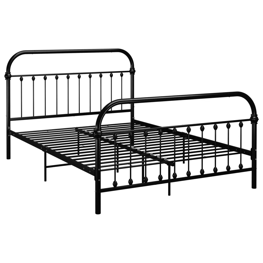 Giroletto-Struttura Letto Nero in Metallo 120x200 cm 567724