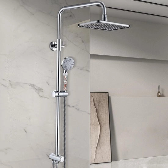Kit di Doccia per Amatori - Sistema di Doccia Completo con Testa di Doccia a Risparmio d'Acqua - 1 pezzo - Cromo