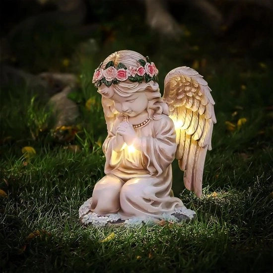 Decorazione solare per esterno figura fatata e elfa - decorativa per giardino, terrazza, balcone e mensola di finestra