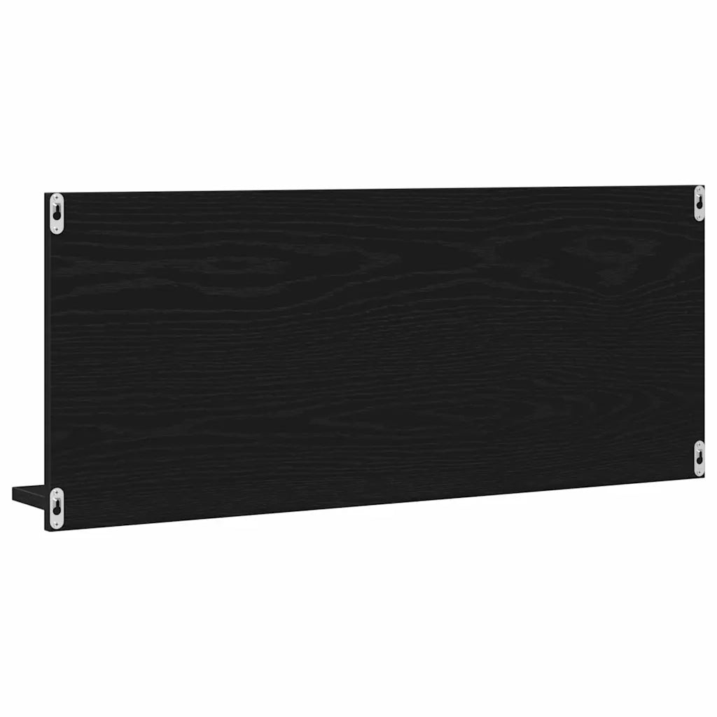 Mensola Specchio con lo scaffale Rovere Nero 90 x 10,5 x 37 cm CFW7463272