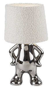 Lampada da tavolo Rabalux Smurfy ceramica cromo E14