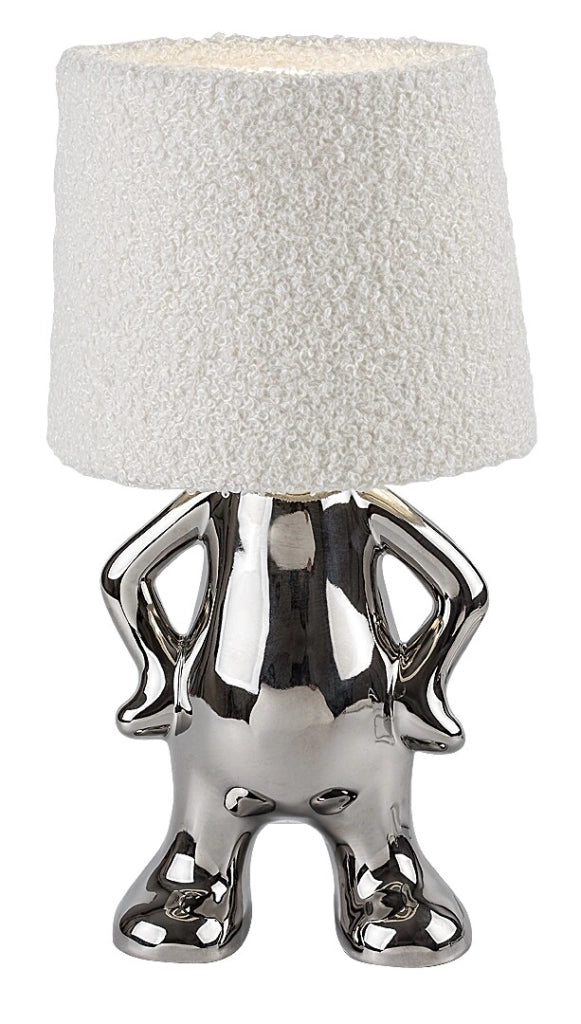 Lampada da tavolo Rabalux Smurfy ceramica cromo E14