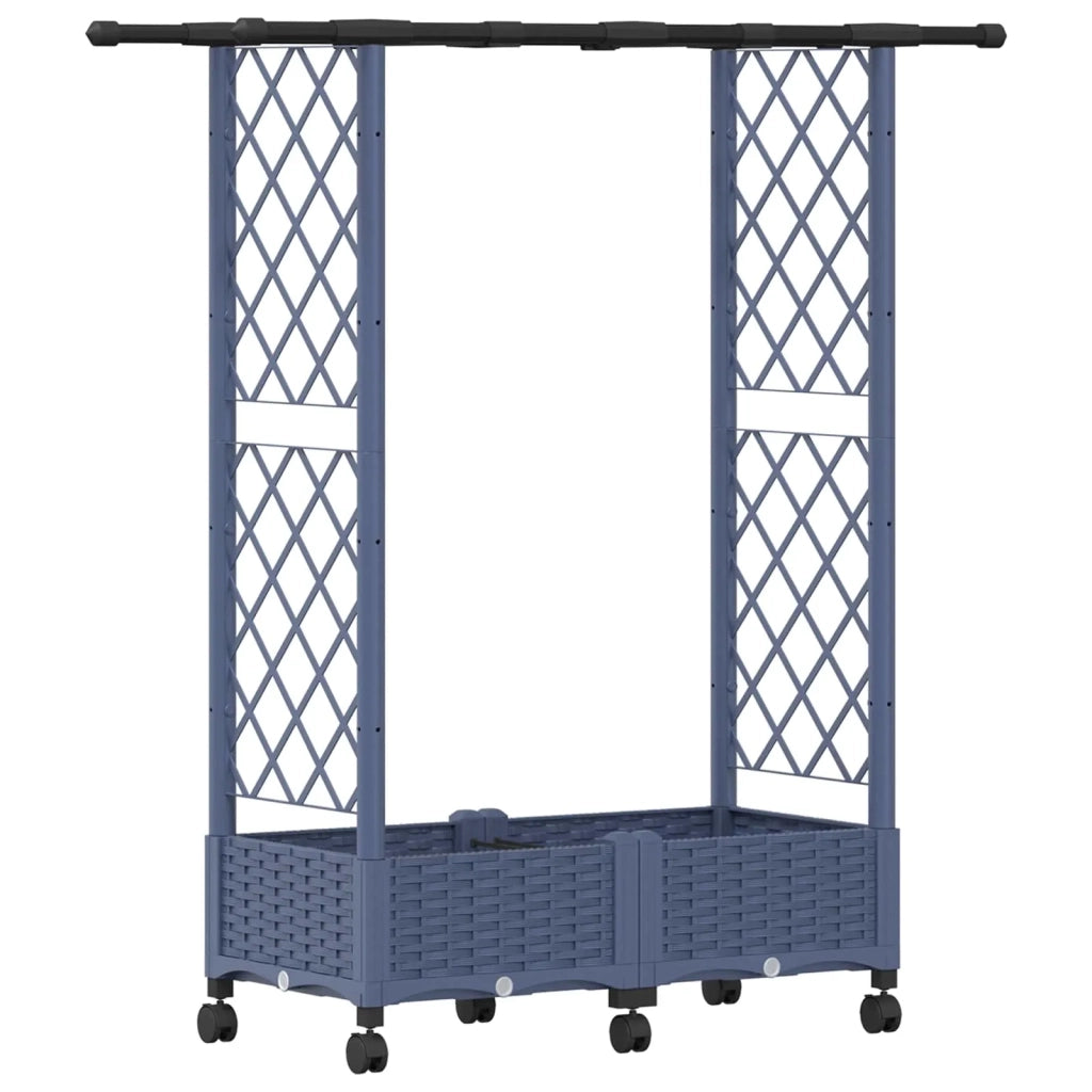 Letto Rialzato con Griglia e Tetto Grigio 122,5 x 40 x 127 cm 3423027