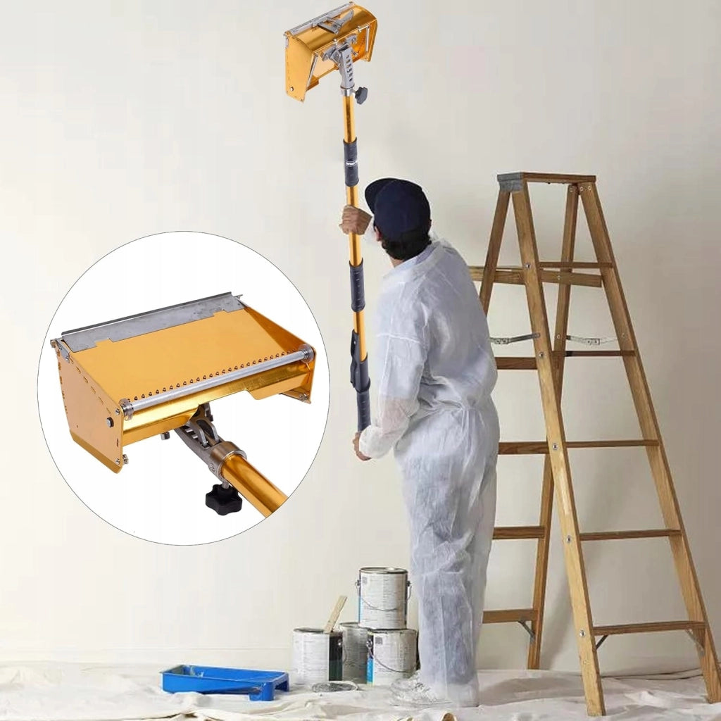 Plaster Box ProFlex – Dispositivo per Giunzioni Cartongesso | 3 kg | 250 mm | Manico Telescopico 100–162 cm