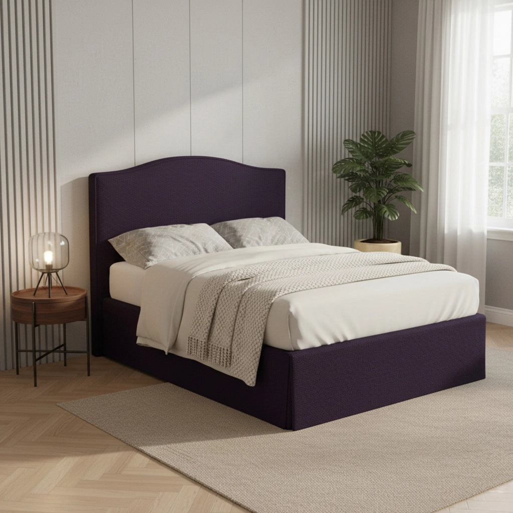 Blyth, Letto Piazza e Mezza Sfoderabile Made in Italy, Viola