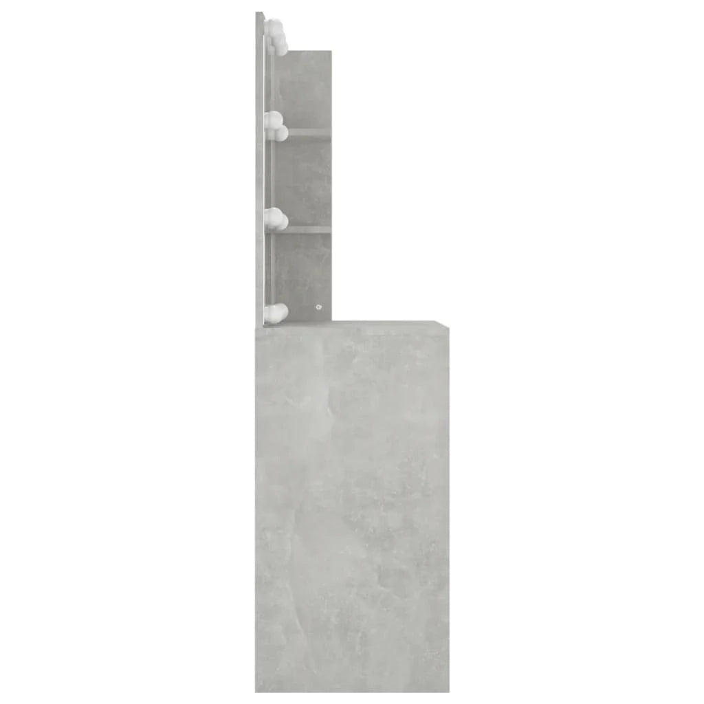 Toletta dal design contemporaneo con illuminazione a LED 60 x 40 x 140 cm grigio 02_0006393