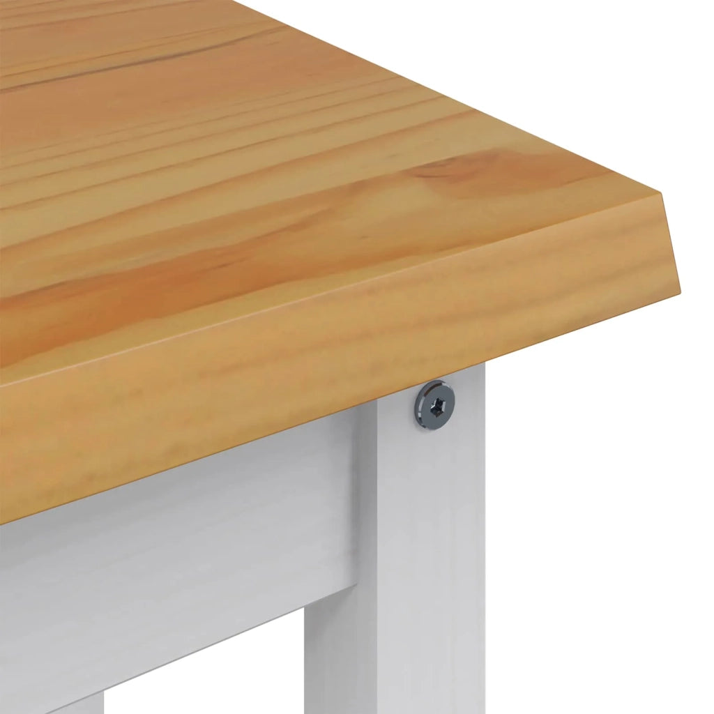 VidaXL Tavolo consolle con lo scaffale EKAI Bianco 112 x 35 x 76 cm 42037018