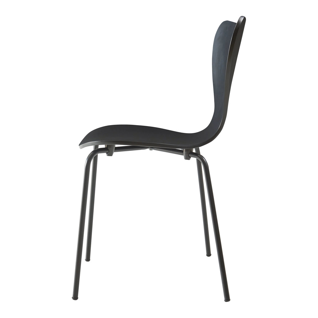 Set di 4 Sedie da Sala Essunga Impilabili - Nero [en.casa]