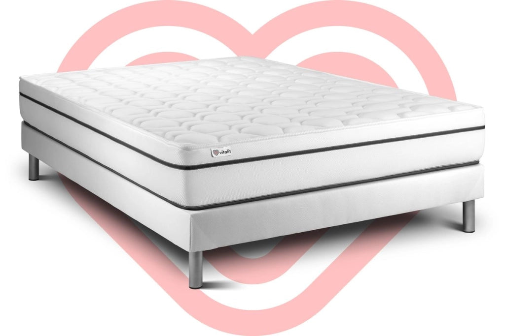 Letto con materasso VITAL SPA 150 x 190 cm Rete kit Bianco
