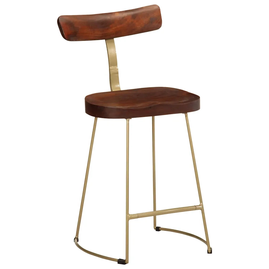 Sgabelli da Bar 2 pz 49x43x79 cm in Legno Massello di Mango 4013520