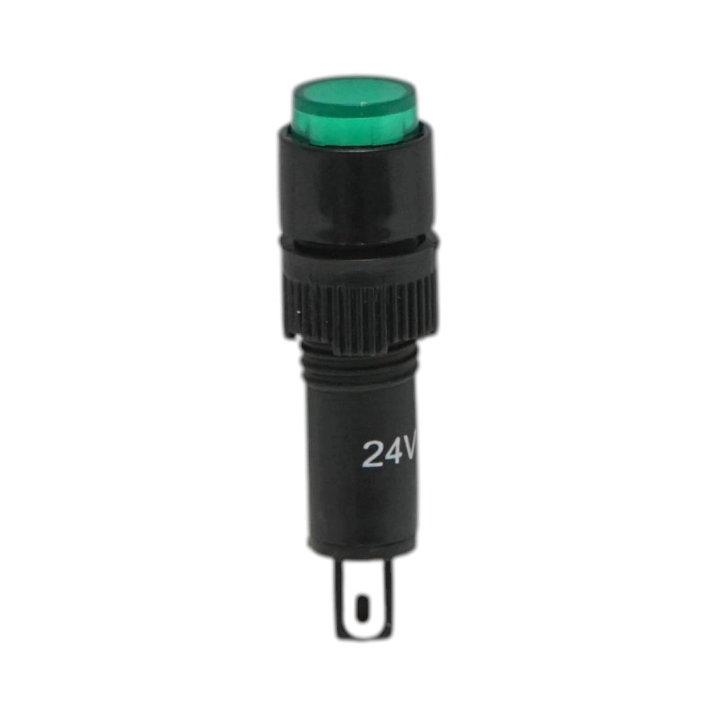 Indicatore di segnale industriale LED verde 24V Ø 8mm Breckner Germany