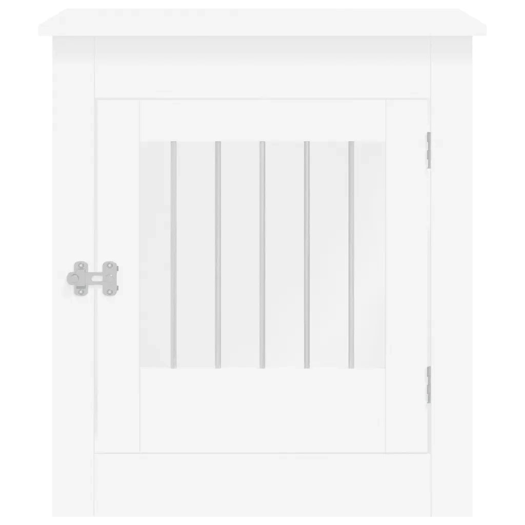 Gabbia Cani Arredamento Bianca 64,5x80x71cm Legno Multistrato 838330