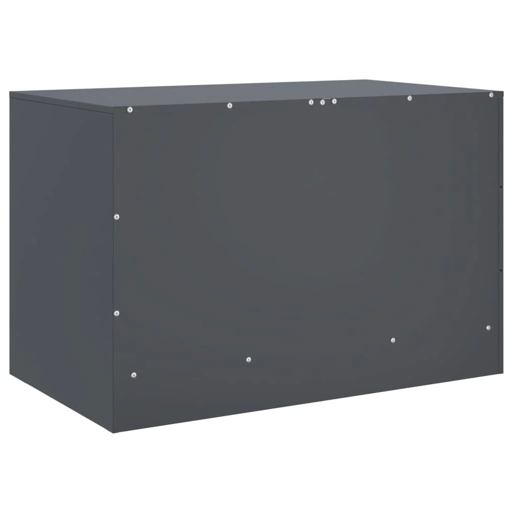 Mobile TV multimediale mensola TV credenza TV sala da pranzo soggiorno camera da letto antracite 67 x 39 x 44 cm acciaio antracite 02_0026396
