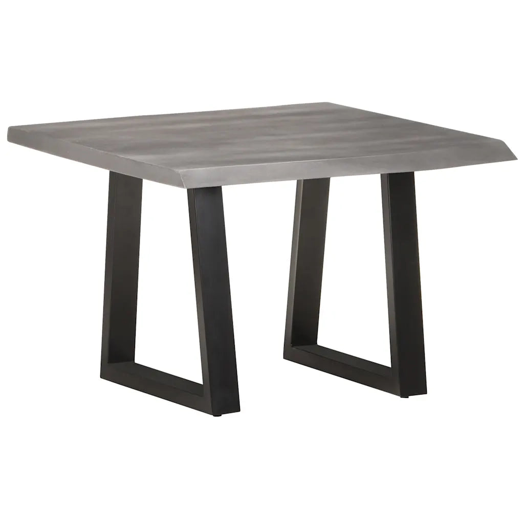 Tavolino da Salotto con Bordi Vivi 60x60x40 cm Massello Acacia 321045