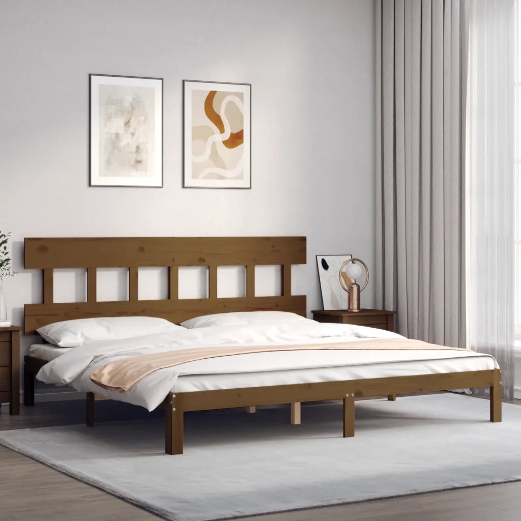Giroletto con Testiera Miele 200x200 cm in Legno Massellocod mxl 124900