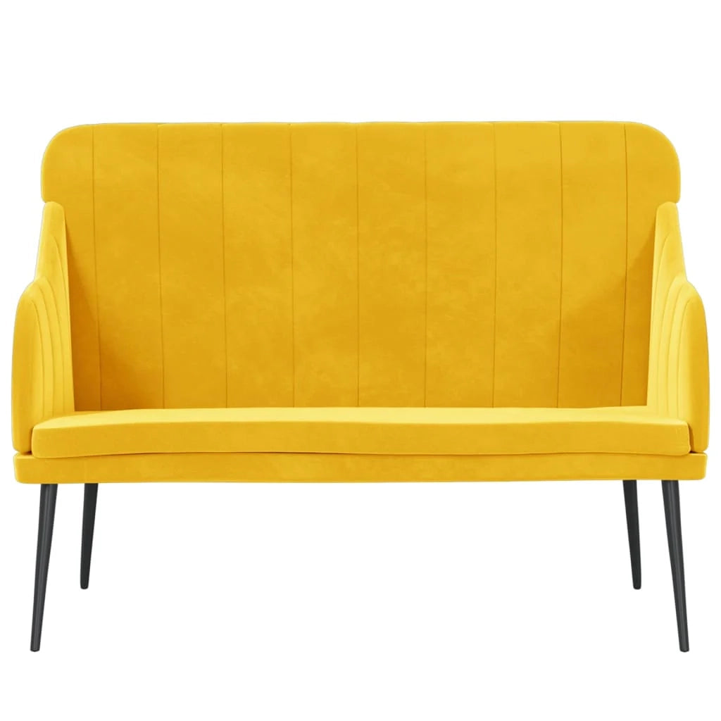 Panca/panca 110 x 76 x 80 cm velluto giallo 02_0010635