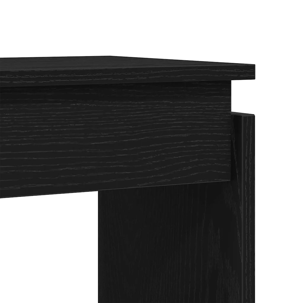 Tavolo consolle Rovere Nero 80 x 30 x 80 cm Legno multistrato 862661