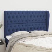 Testiera ad Orecchio-Testata con Orecchie Blu 163x23x118/128 cm in Tessuto 790241