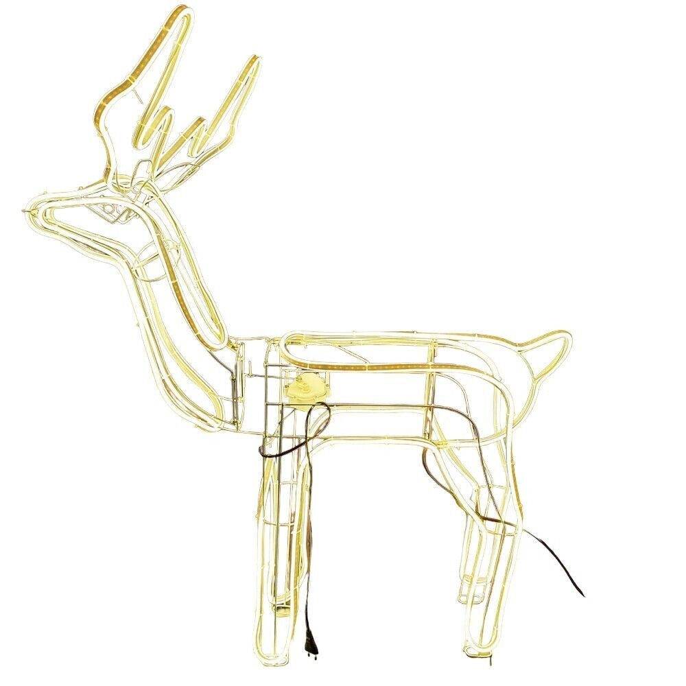 Renna Luminosa con Testa mobile Esterno Giardino Natale Luce Calda Decorazione