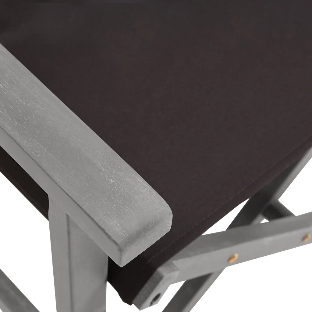 Sedie da Regista 2 pz in Legno Massello di Acacia 45950