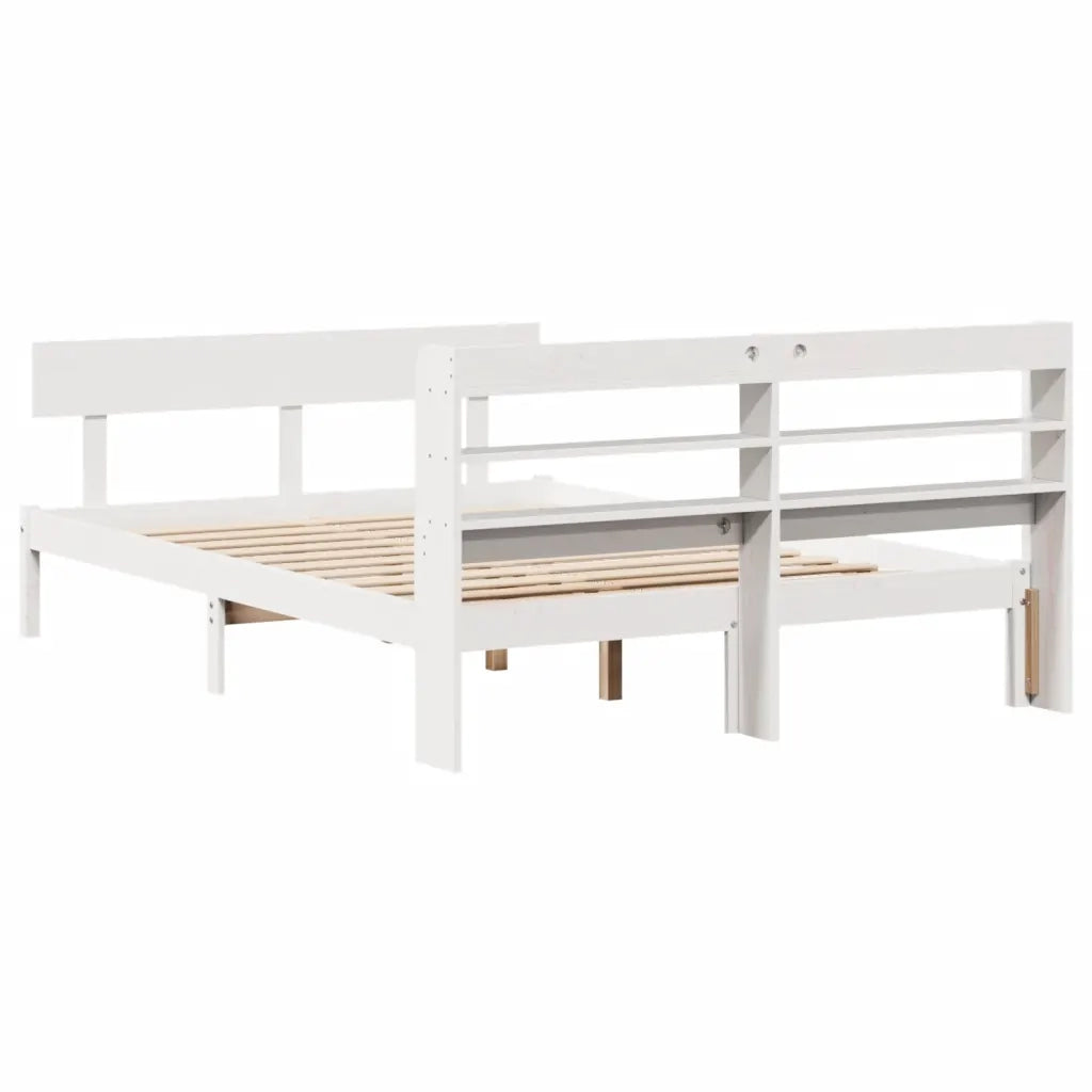 vidaXL Letto senza Materasso Bianco 160x200 cm Legno Massello di Pino