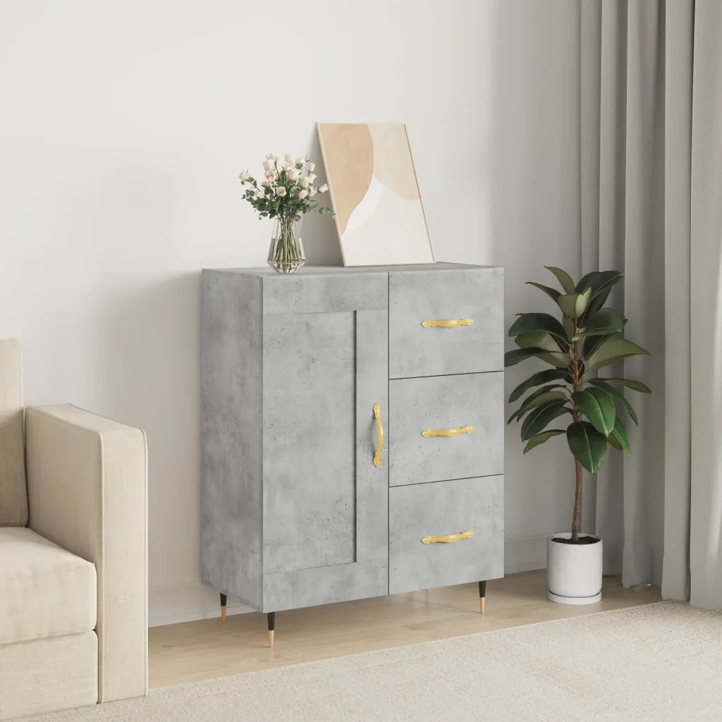 Credenza Grigio Cemento 69,5x34x90 cm in Legno Multistrato 830240