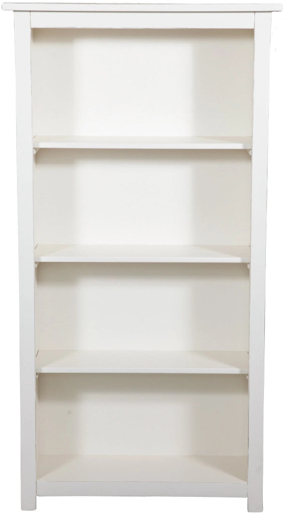 Biscottini Piccola libreria Country in legno massello di tiglio finitura bianca anticata L68xPR25xH130 cm. Made in Italy