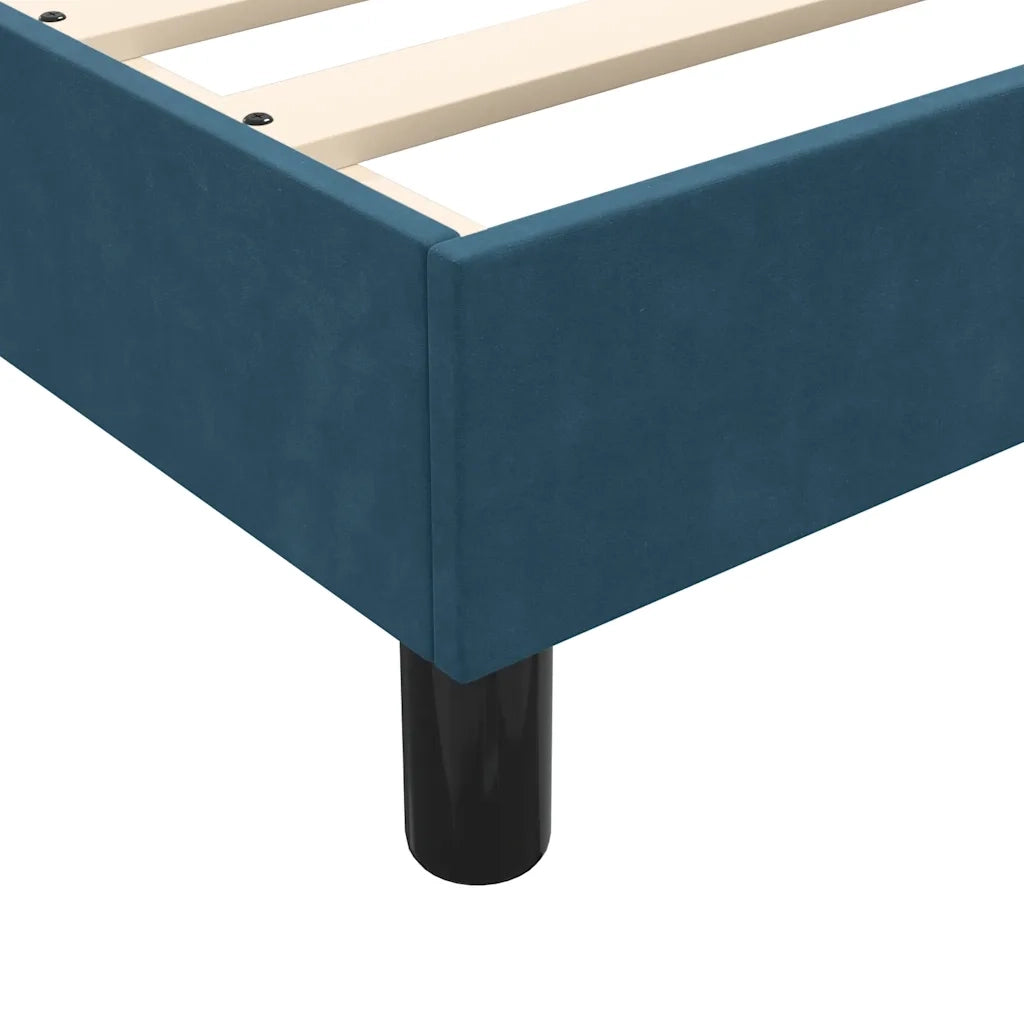 Giroletto senza Materasso Blu Scuro 200x210 cm in Velluto 4101377