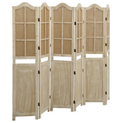 Divisorio a 6 Pannelli Marrone 214x165 cm in Tessuto cod mxl 62167