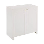 Credenza con 2 ante; sistema antiribaltamento - per camera da letto - 80×40×80 cm - bianco