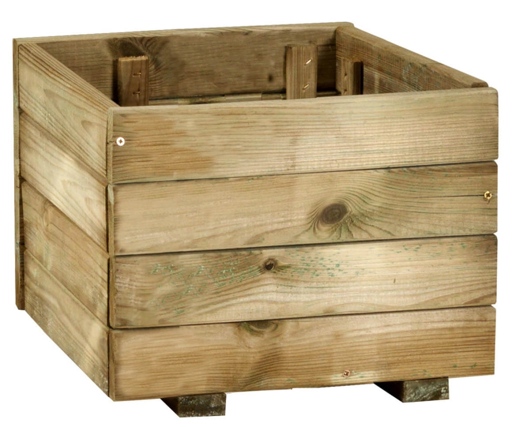 Fioriera da Giardino con Griglia 40x40 cm in Legno di Conifera Taini